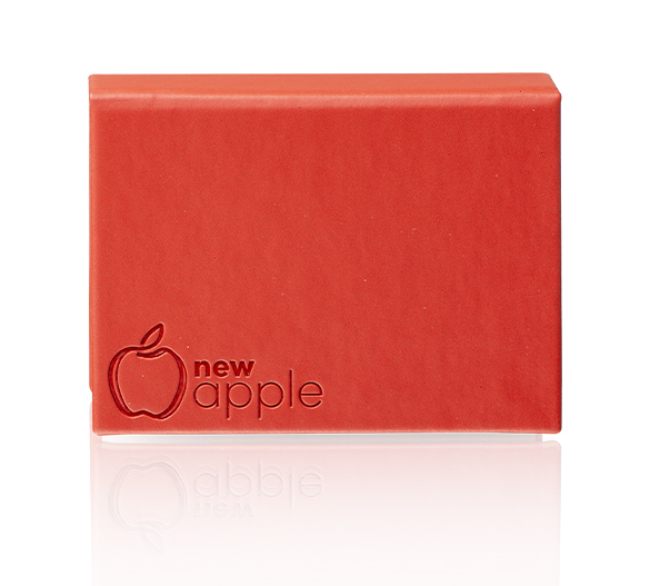 PM100-APPLE Set de notes autocollantes à base de papier recyclé en couverture rigide de matière Newapple