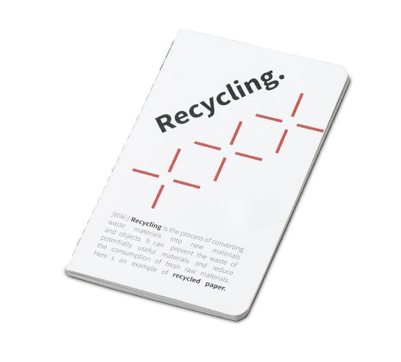 MN41-recycled Carnet Mindnotes® cousu avec couverture en papier recyclé